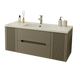 Тумба MARSAN MODESTE NEW 1200 Варіант №3 Деко 2 платінум + Раковина MODESTE 1200 MODESTE-NEW-V3-D2-TU1200W фото