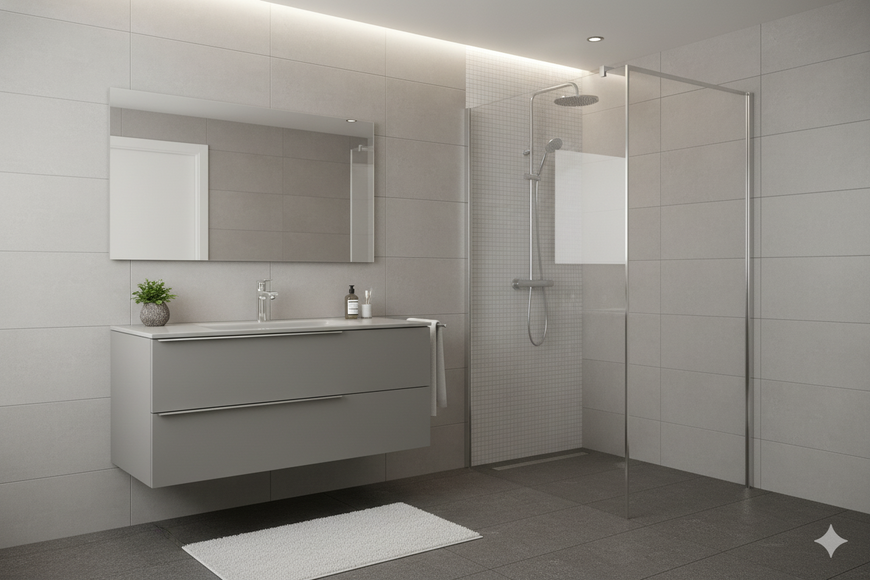 Тумба MARSAN CHESTER 800 Варіант 2 + Раковина скляна КВАДРО 800 CHESTER-TU800-V2S фото