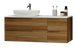 Тумба MARSAN CHESTER WOOD 1200 Вариант 7 + Столешница акриловый камень 1200 под настольный умывальник 12 мм левая/правая белый глянец CHESTERWOOD-TS-1200-V7A фото 2