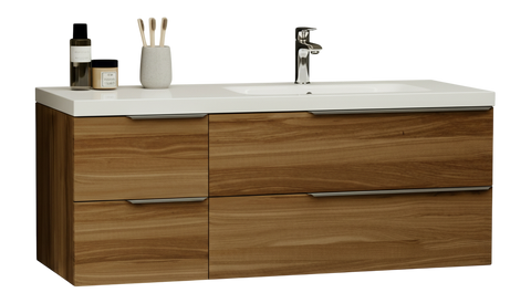Тумба MARSAN CHESTER WOOD 1200 Варіант 7 + Раковина MODESTE 1200 ліва/права CHESTERWOOD-TU-1200-V7W фото