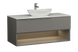 Тумба MARSAN CHESTER 1200 Вариант 1 + Столешница акриловый камень 1200 под настольный умывальник 12 мм левая/правая/центр белый глянец CHESTER-TS-1200-V1A фото