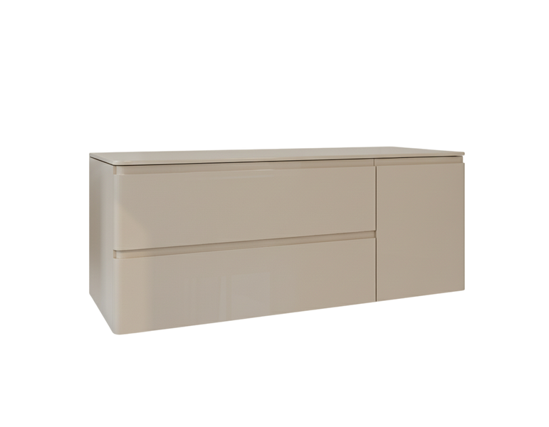 Тумба MARSAN ADELE 1200 (всі кольори моделі) + Стільниця R25 скляна 1200 під настільний умивальник, ліва/права/центр 19349 фото