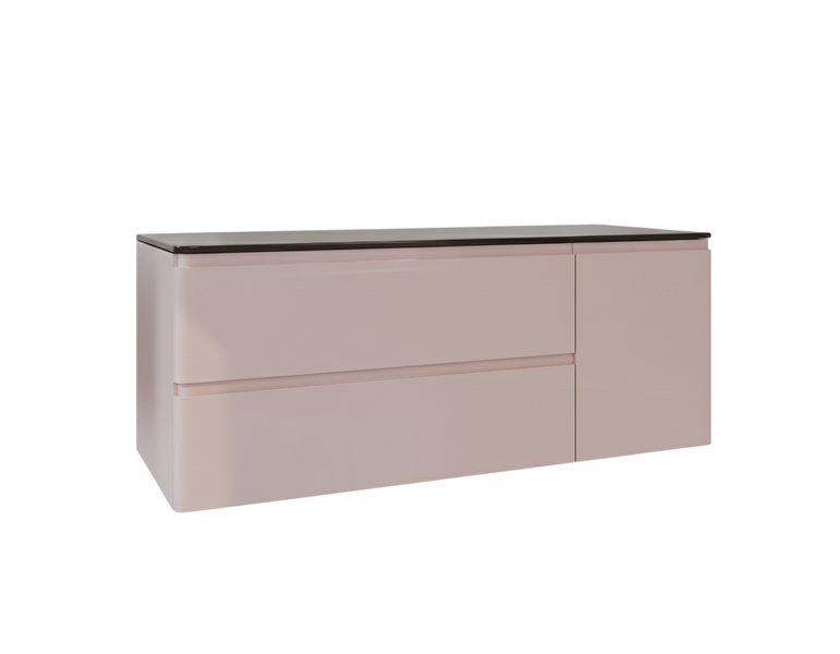 Тумба MARSAN ADELE 1200 (всі кольори моделі) + Стільниця R25 скляна 1200 під настільний умивальник, ліва/права/центр 19349 фото