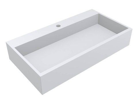 Умивальник на тумбу MARES 14*80*42,5 Mirasoft Білий 0001101 15540 фото
