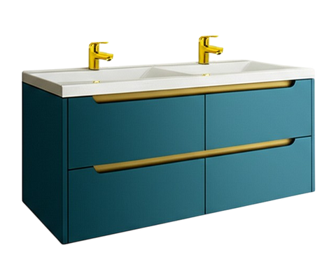 Тумба с умывальником MARSAN LOUISE 1200(2) синяя LOUISE-T-U1200-M2BL фото