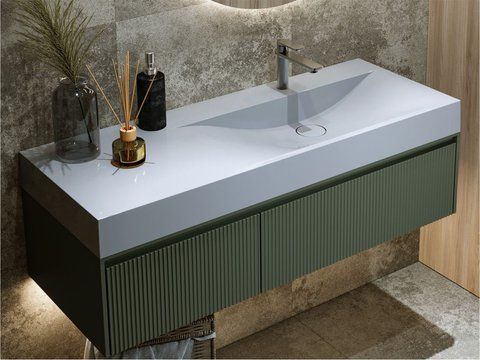 Умивальник підвісний VIOLA R 12,2*120*46 Глянець Білий 8813432 15446 фото